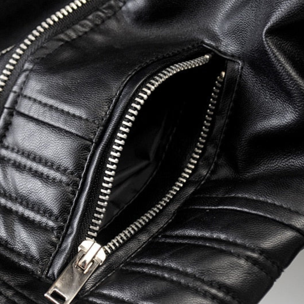 Daniella | Women’s Faux-Leather Biker Jacket