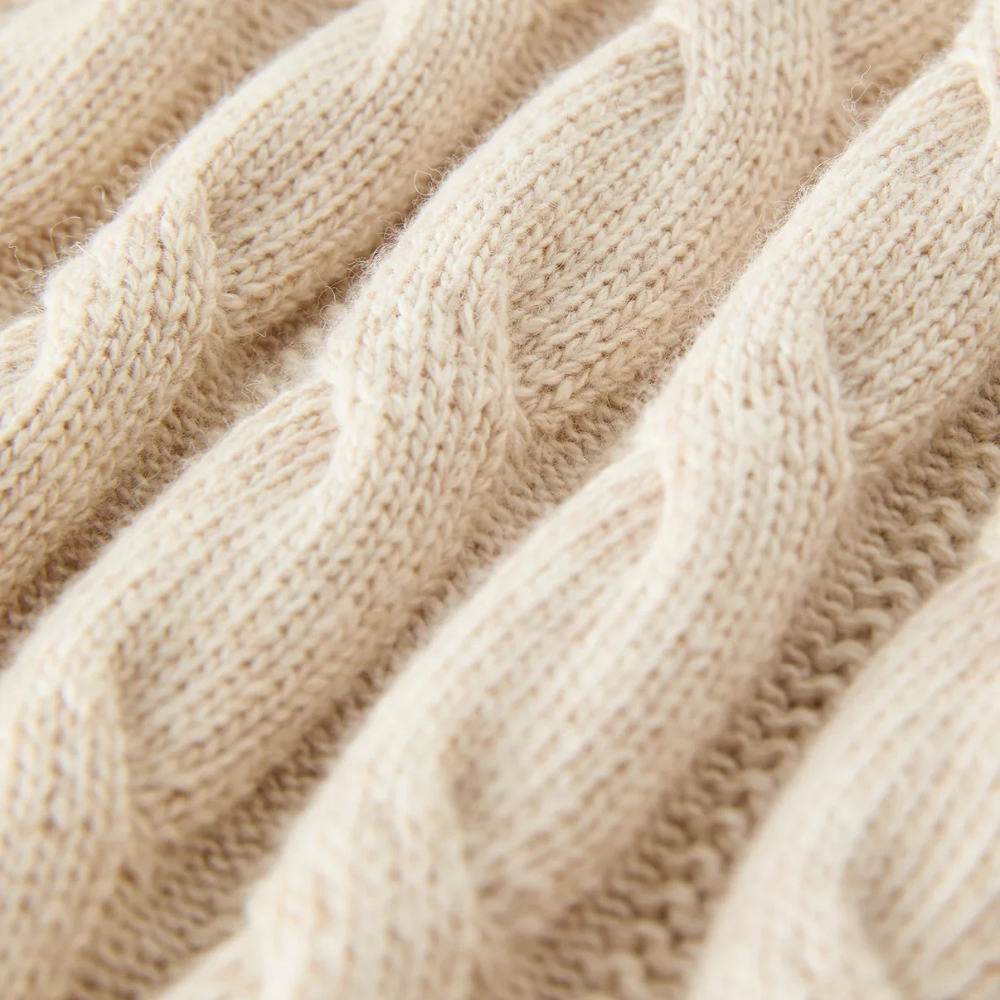 Primrose | Women’s Cable-Knit Cardigan with Gold Buttons