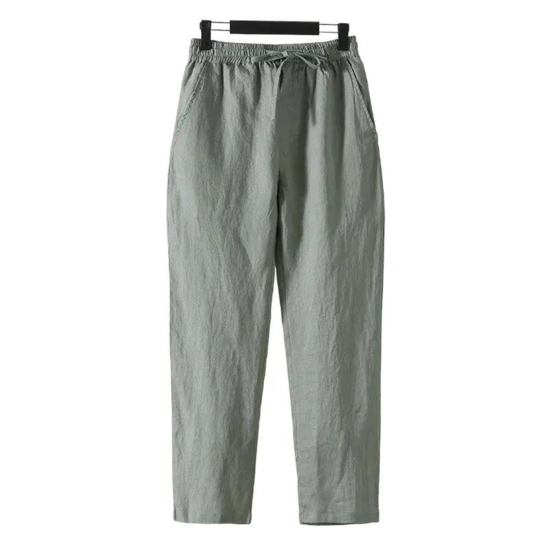 Bellini | Men’s Straight-Leg Linen Trousers – 100% Linen