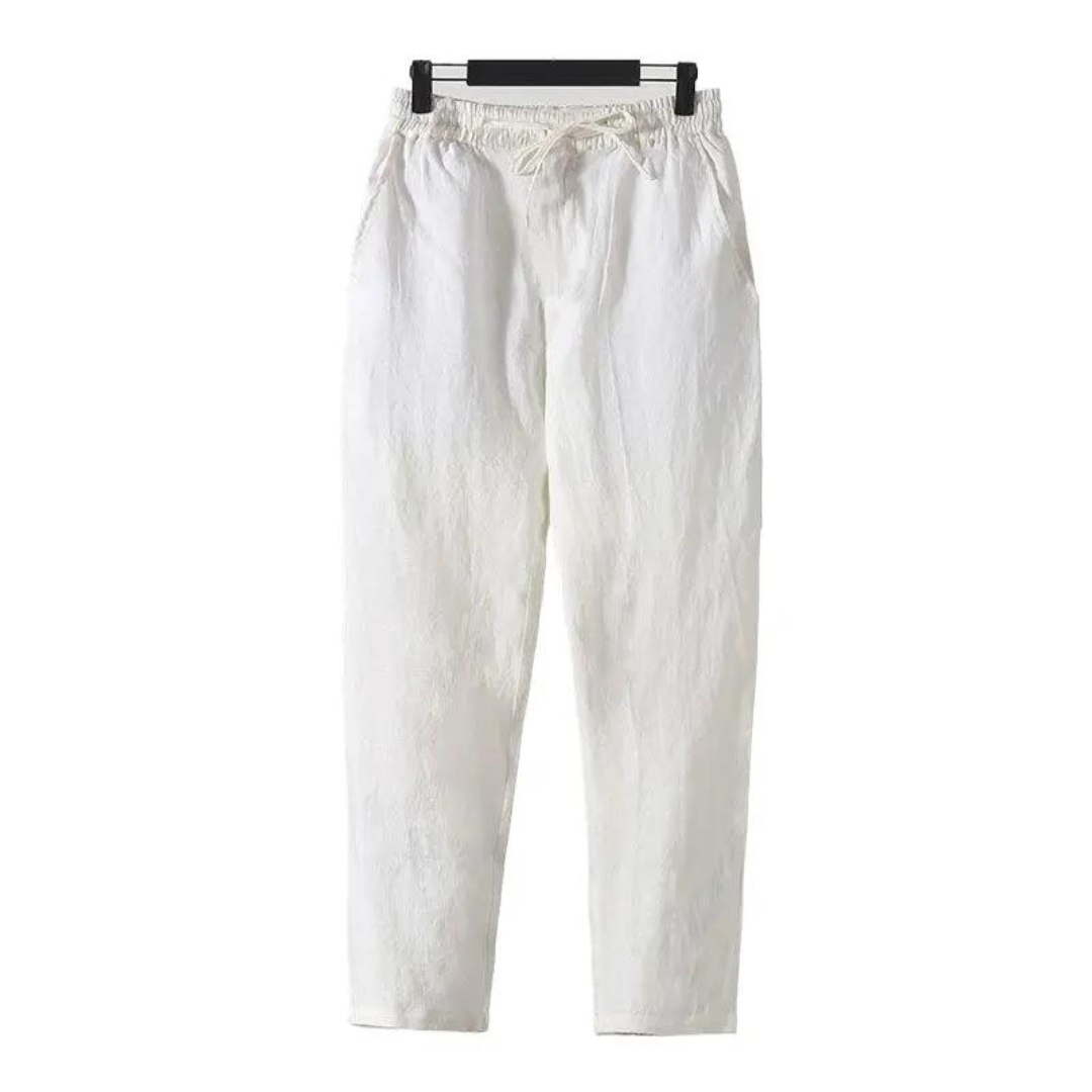 Bellini | Men’s Straight-Leg Linen Trousers – 100% Linen