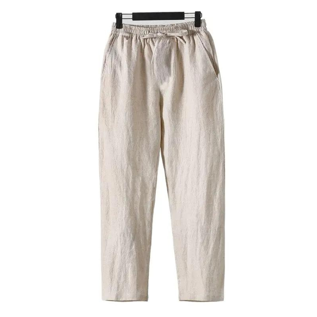 Bellini | Men’s Straight-Leg Linen Trousers – 100% Linen