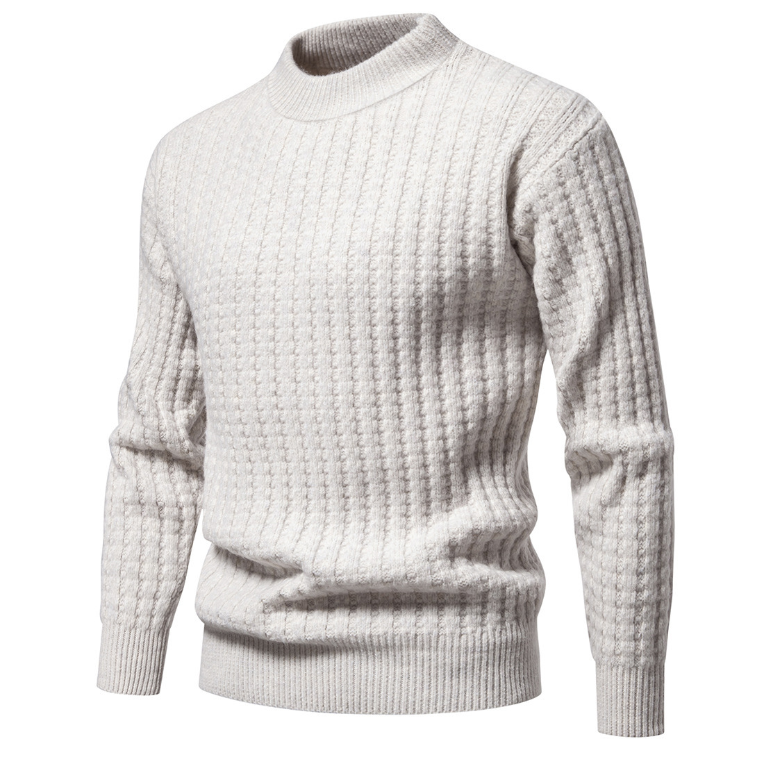 White knitted sweater on a white background