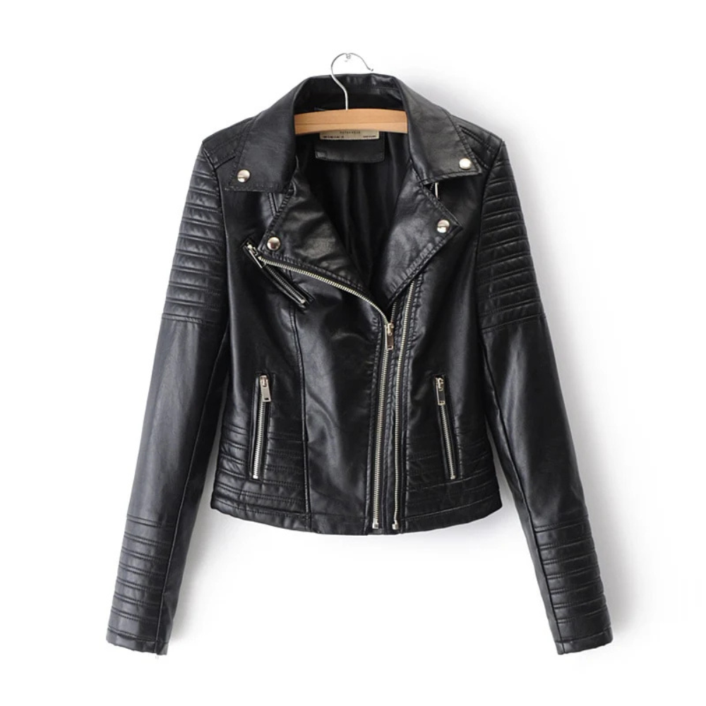 Daniella | Women’s Faux-Leather Biker Jacket