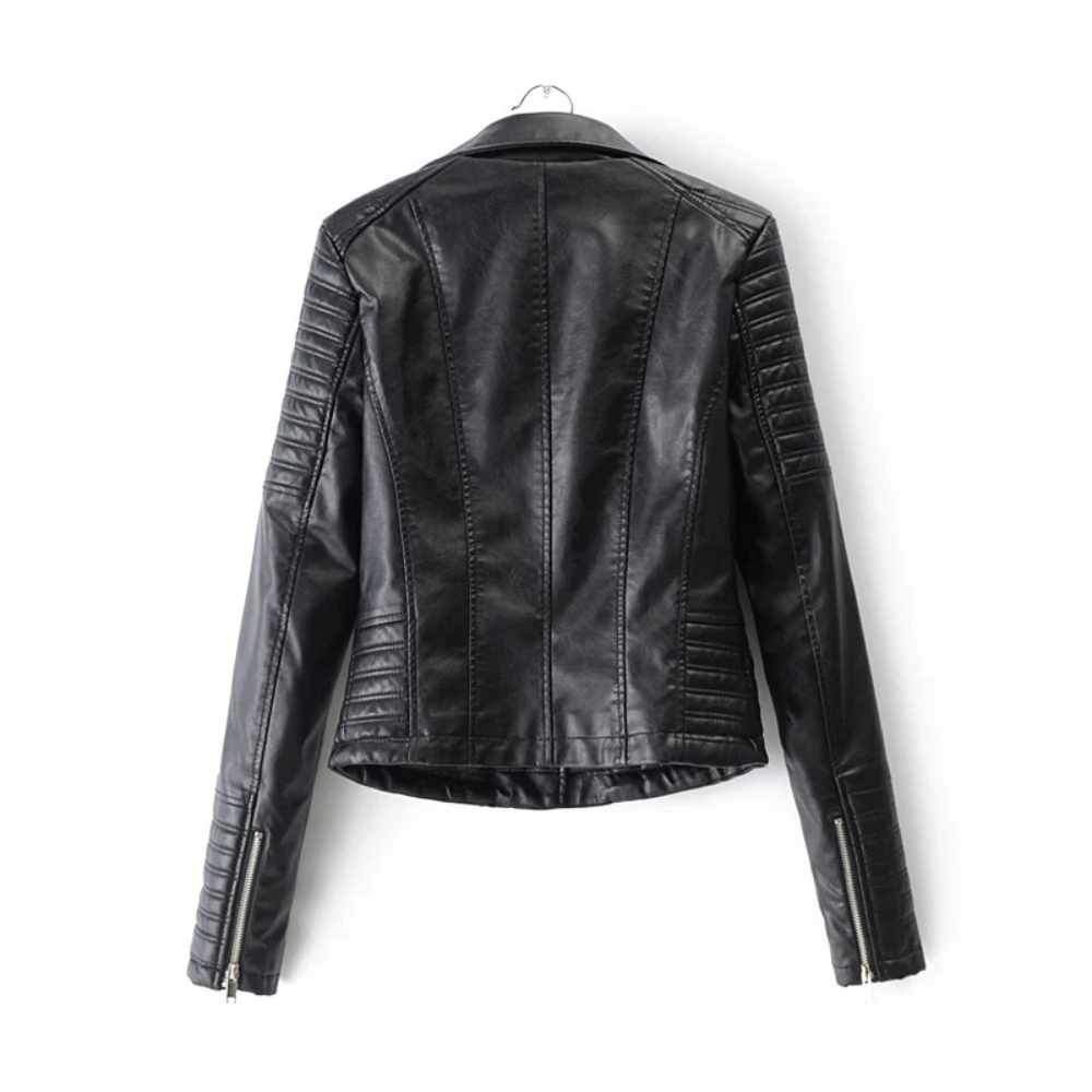 Daniella | Women’s Faux-Leather Biker Jacket