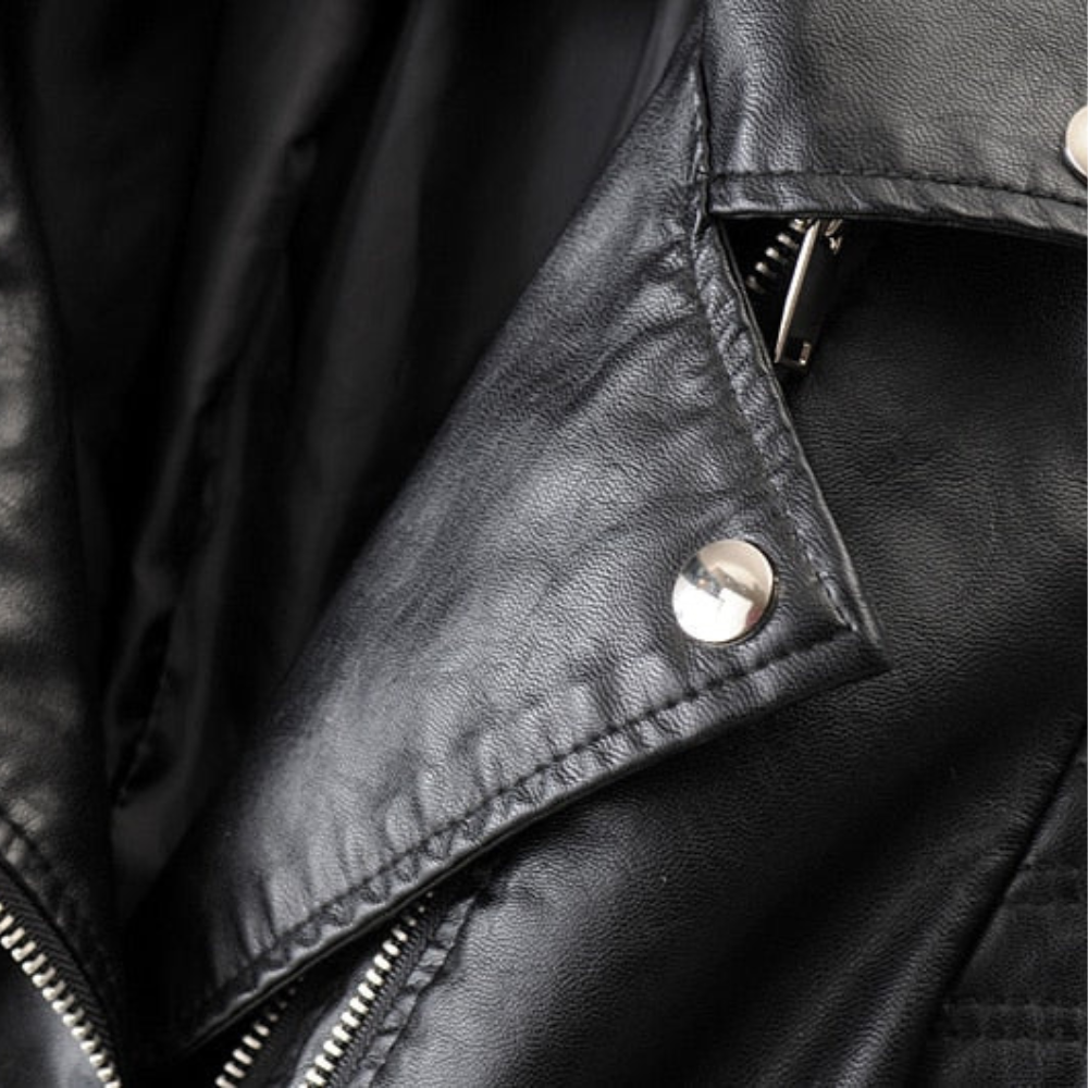 Daniella | Women’s Faux-Leather Biker Jacket